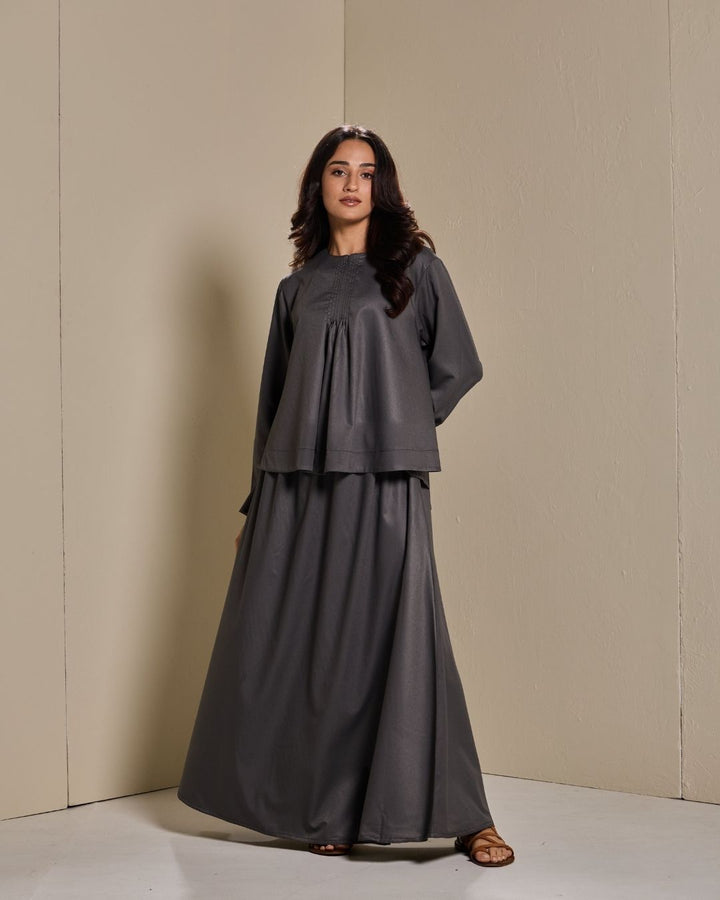 PO:Maya Skirt Set in Dark Grey