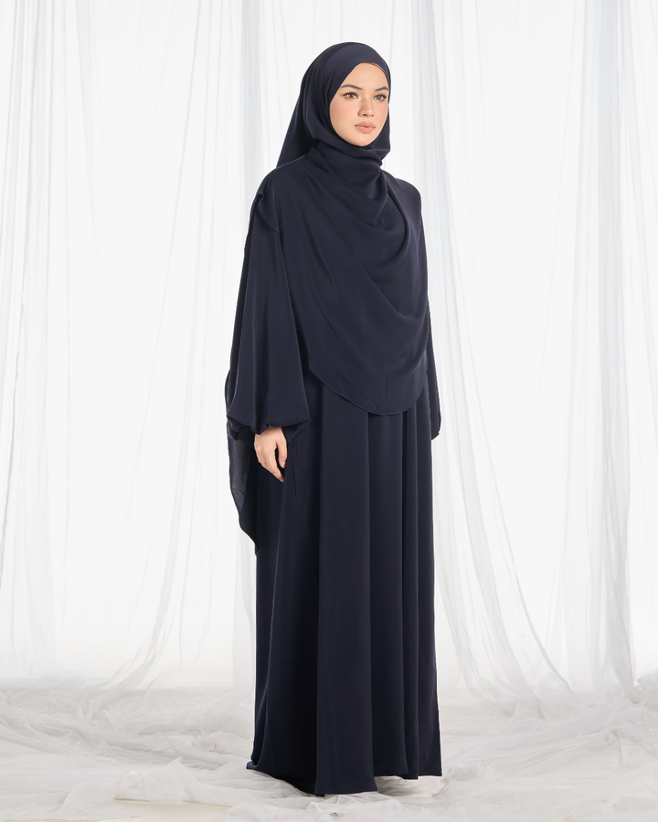 PO II : Warda Khimar Set in Navy