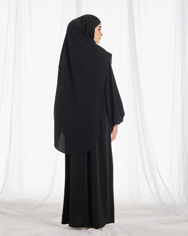 PO II : Warda Khimar Umrah Set in Black