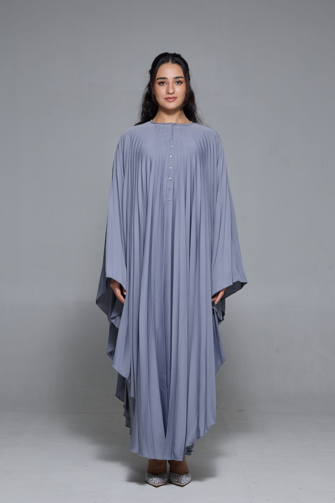 Delia Abaya in Light Grey