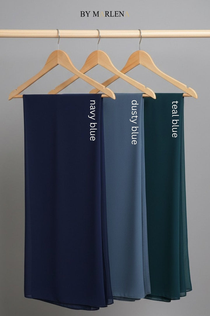 Leya Curved Tie Back Korean Chiffon Shawl