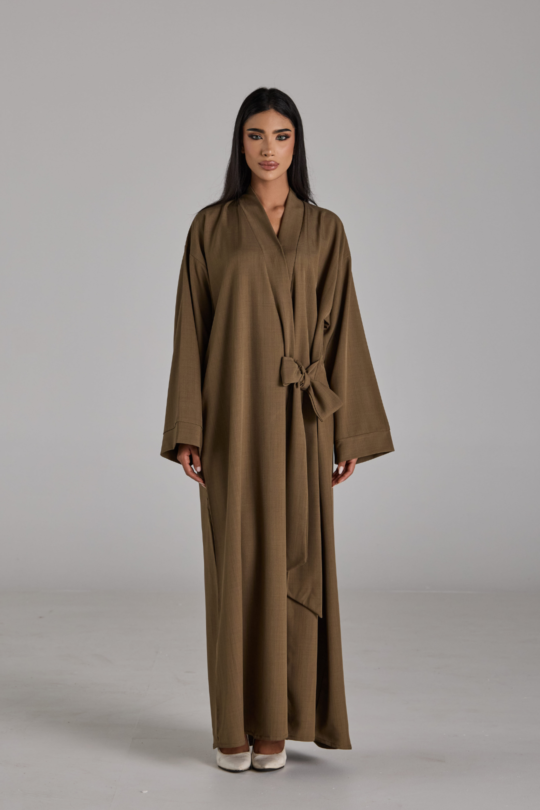 Taline Abaya in Olive Mocha