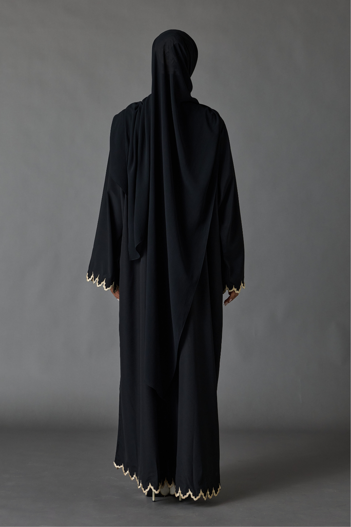 PO : Elysia Abaya in Black with Gold
