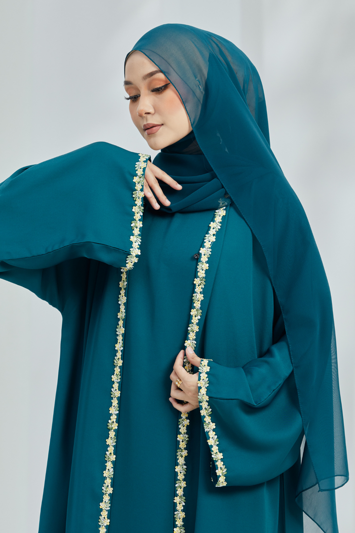 Raufaa Abaya in Teal