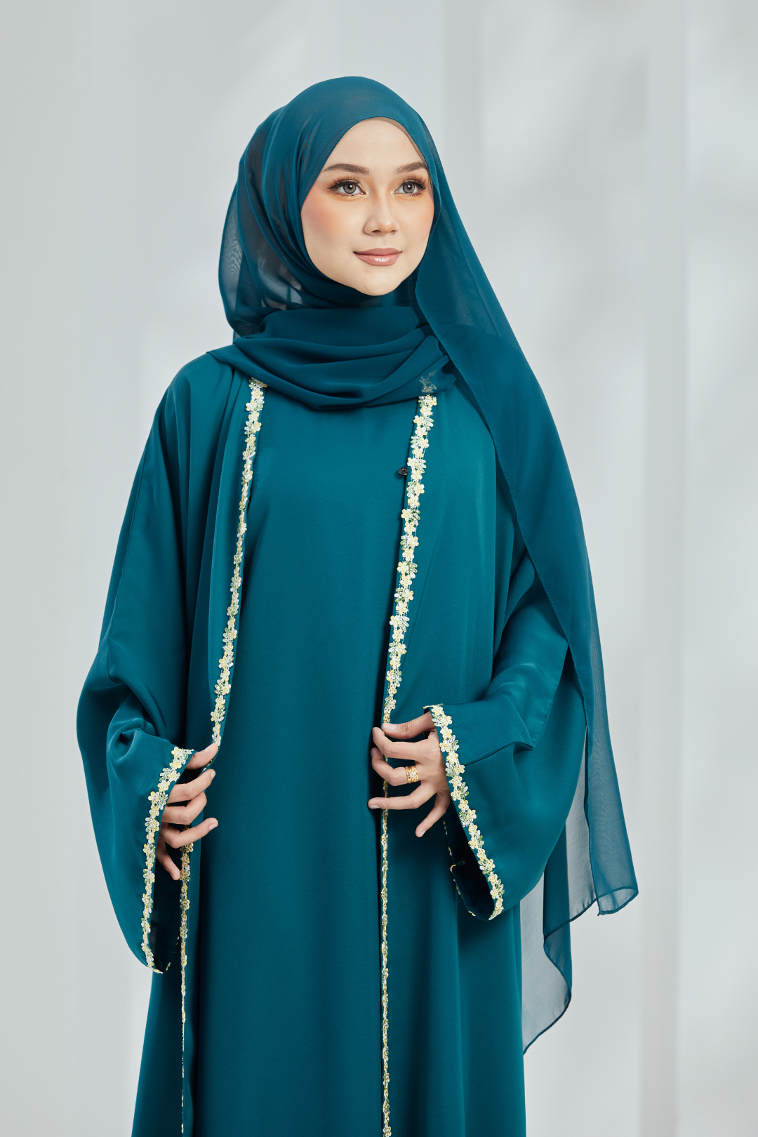 Raufaa Abaya in Teal