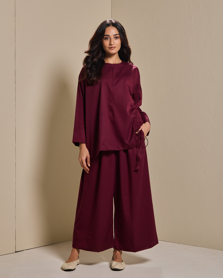 PO: Ziyana Pants Set in Burgundy
