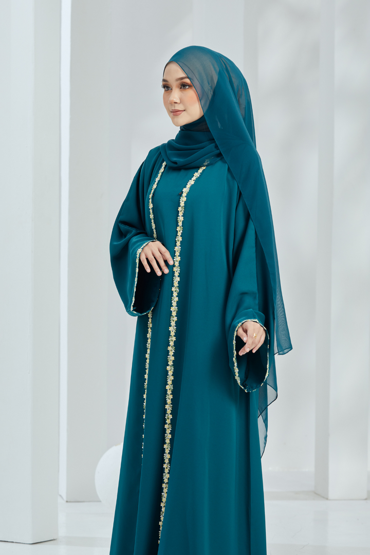 Raufaa Abaya in Teal