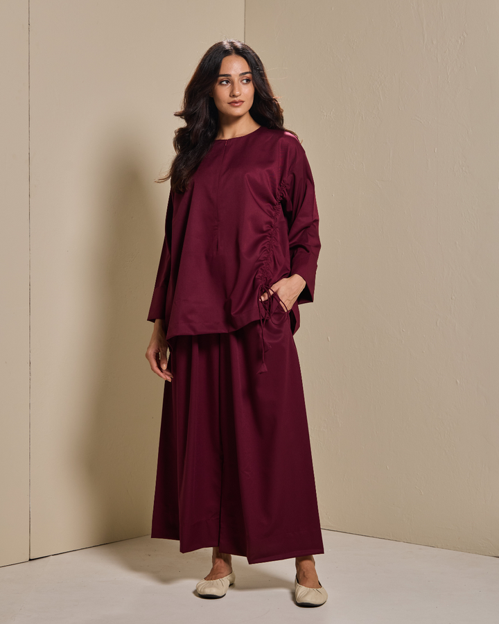 PO: Ziyana Pants Set in Burgundy