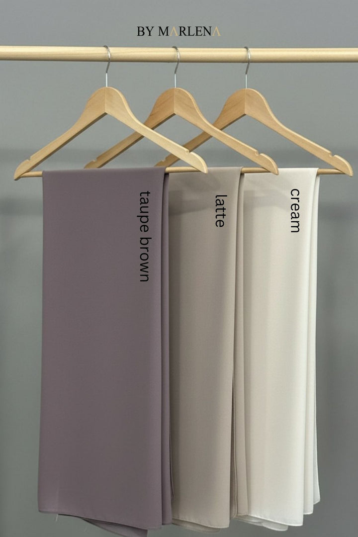 Leya Curved Tie Back Korean Chiffon Shawl