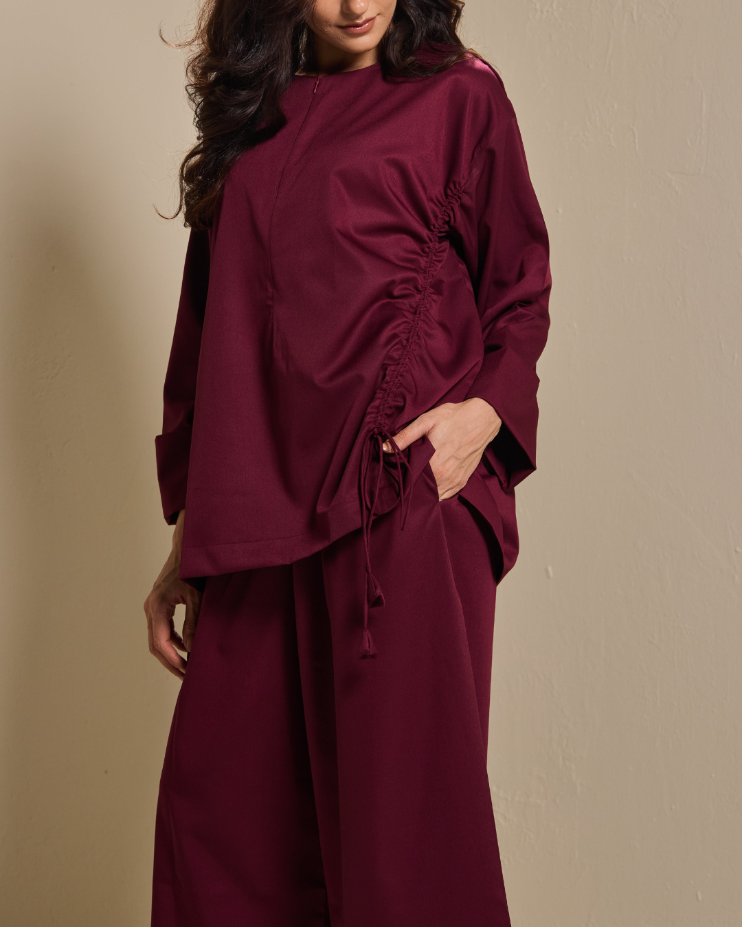 PO: Ziyana Pants Set in Burgundy