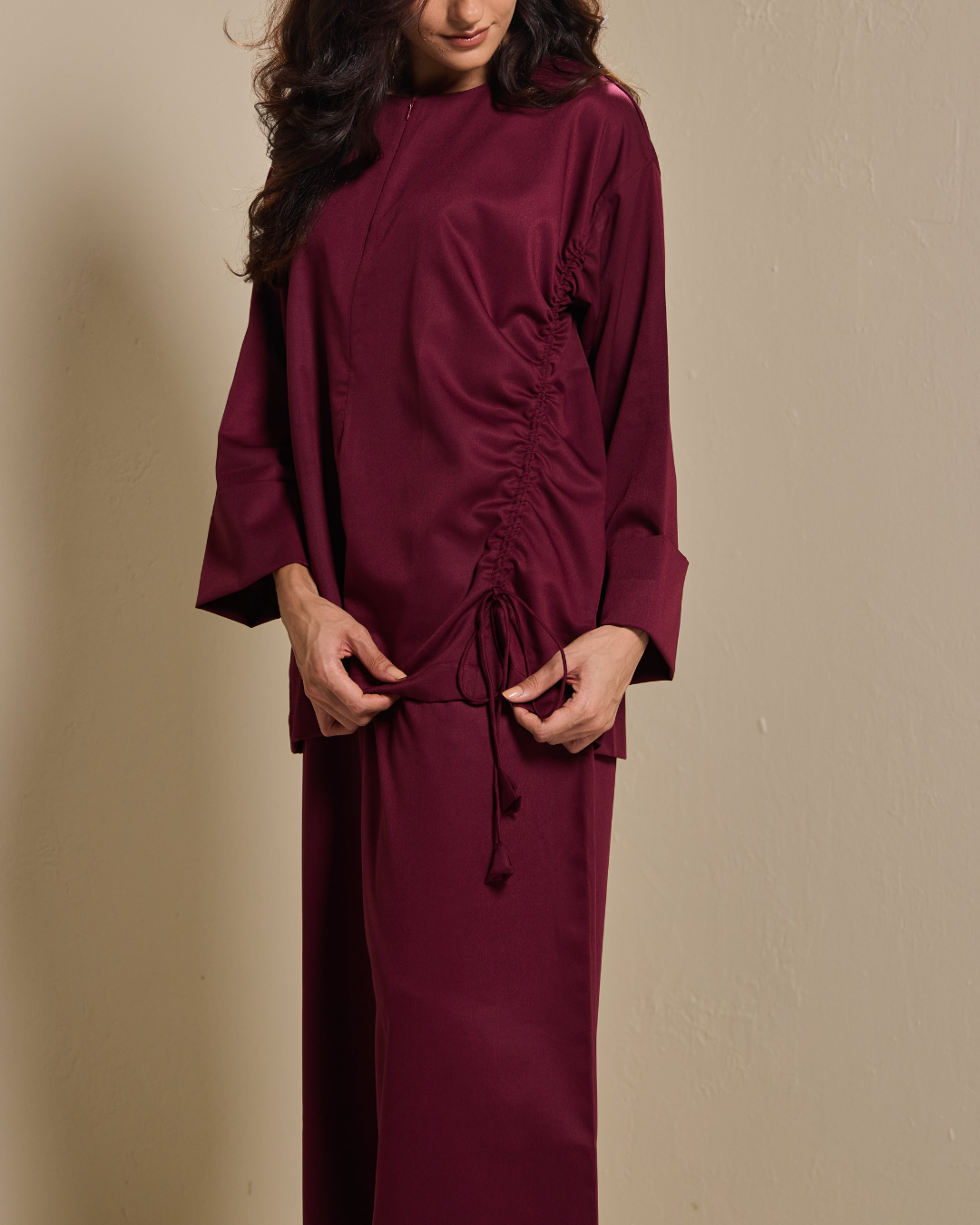 PO: Ziyana Pants Set in Burgundy