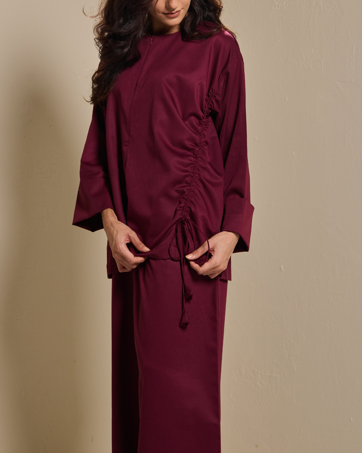 PO: Ziyana Pants Set in Burgundy