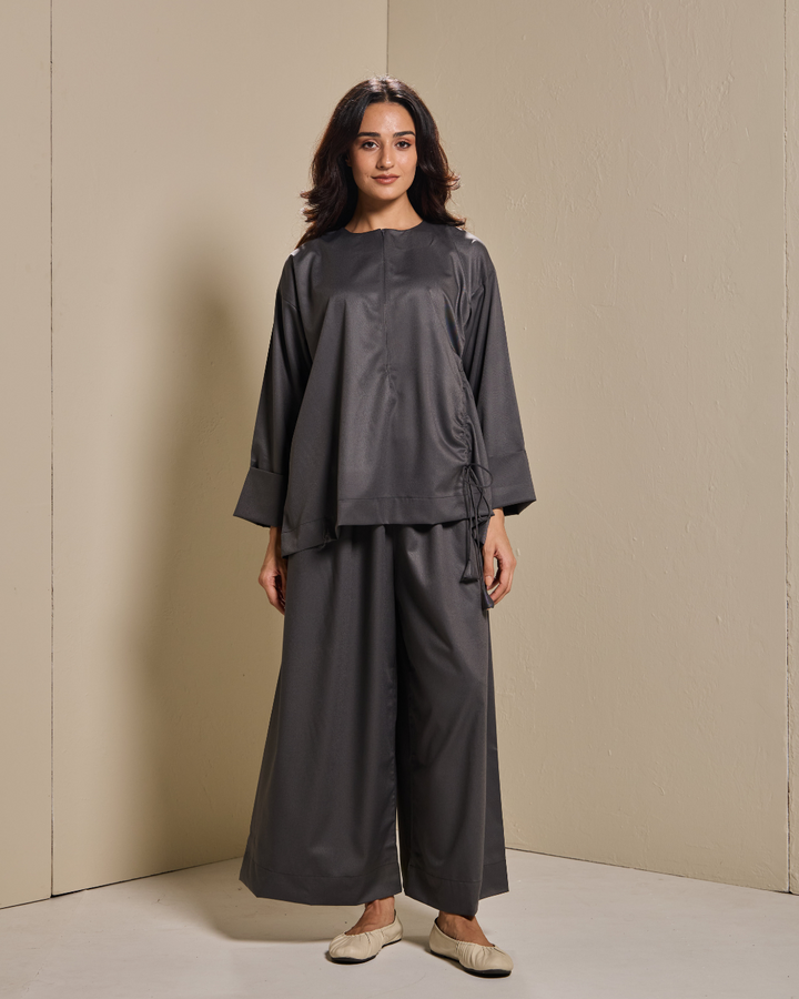 PO: Ziyana Pants Set in Dark Grey