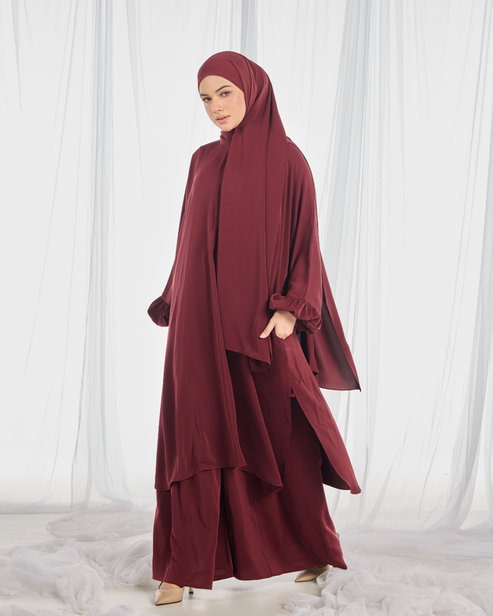 PO: Hajar Pantsuit in Maroon