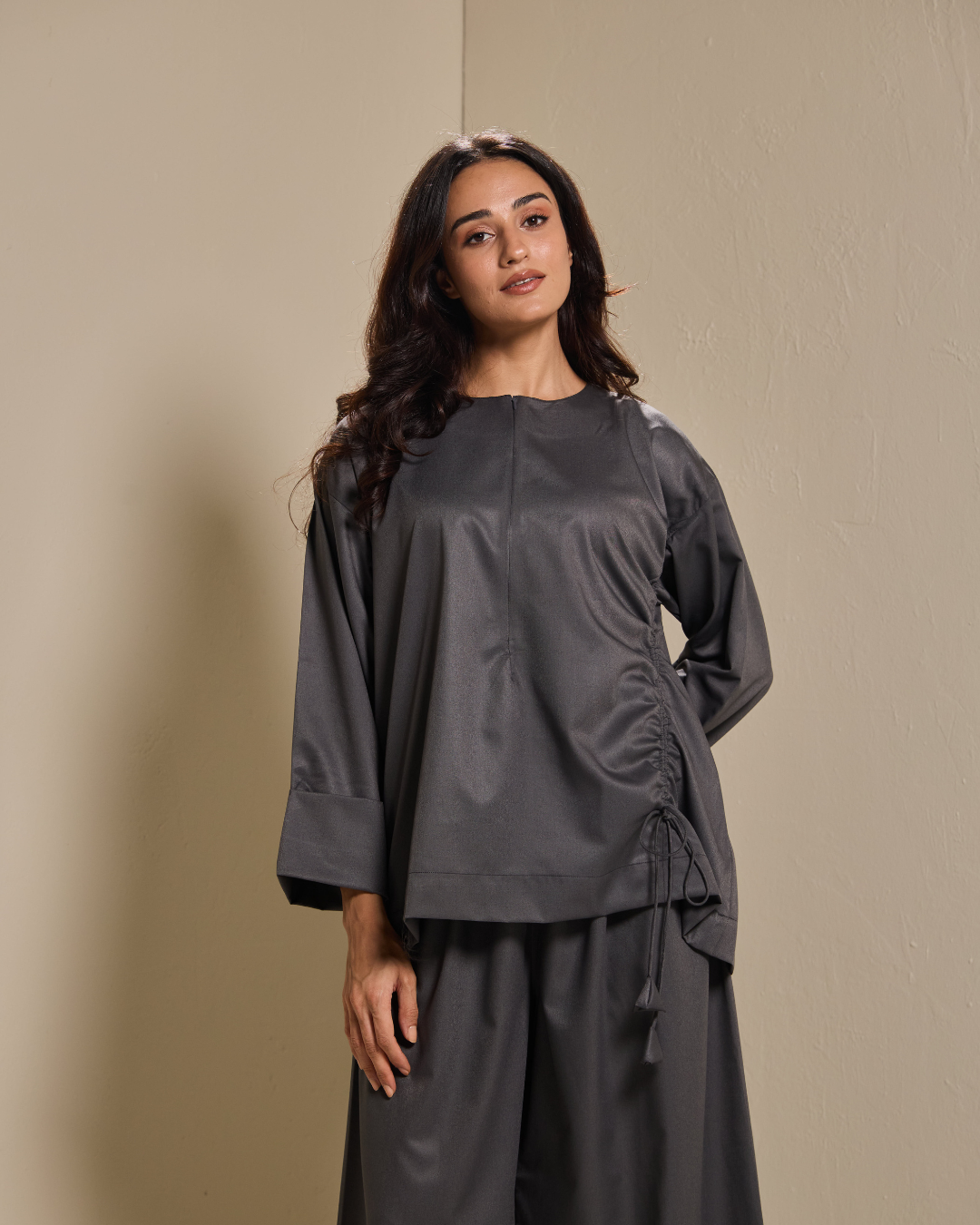 PO: Ziyana Pants Set in Dark Grey