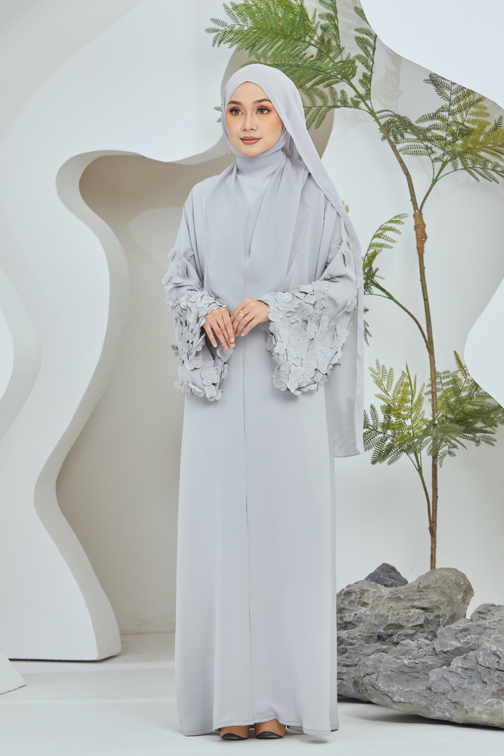 Diana Abaya in Light Grey