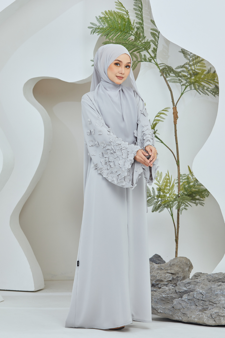 Diana Abaya in Light Grey