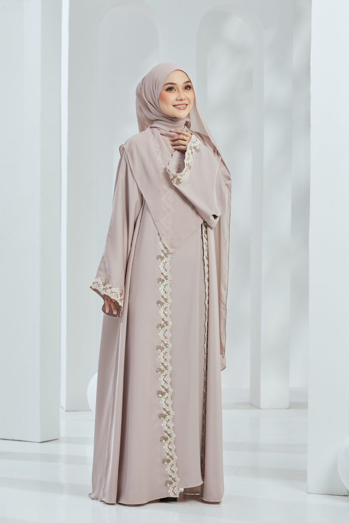 Raufaa Abaya in Taupe
