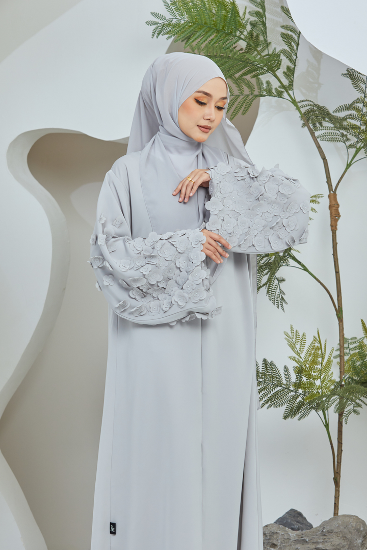 Diana Abaya in Light Grey