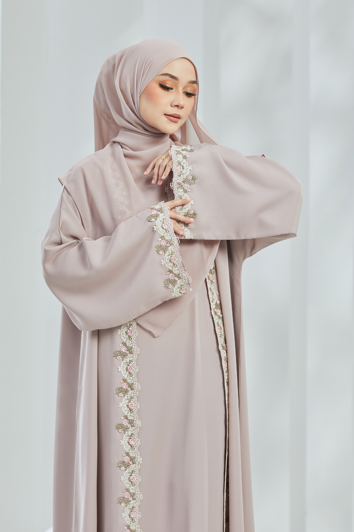 Raufaa Abaya in Taupe