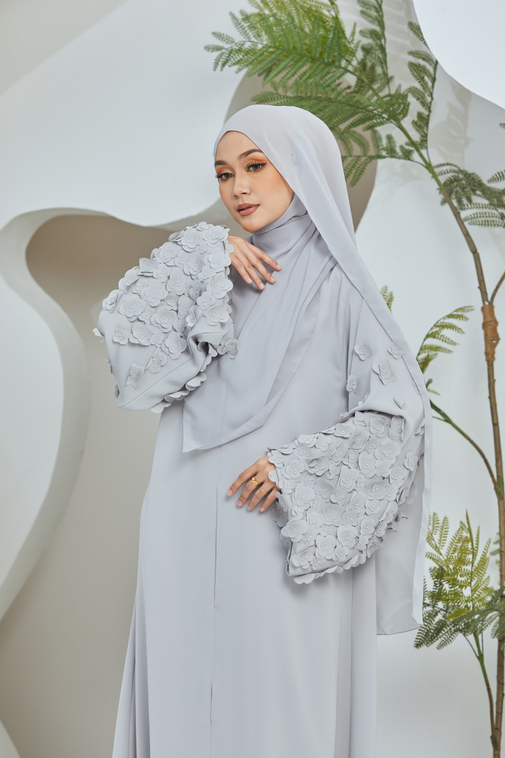 Diana Abaya in Light Grey