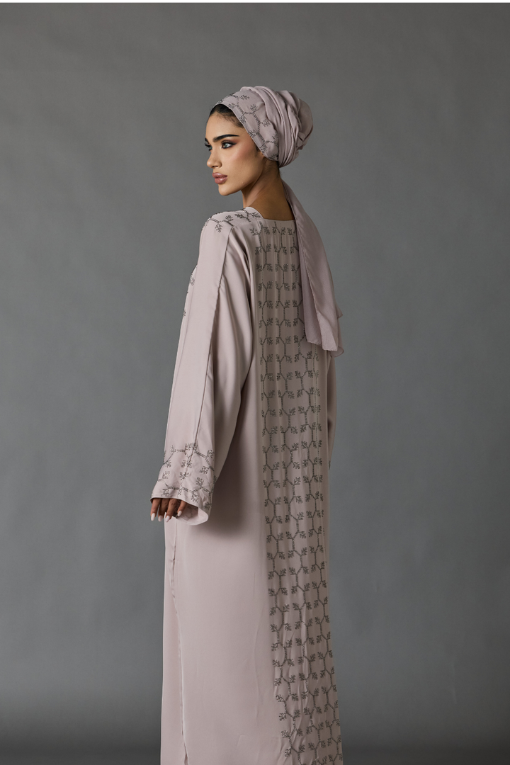 Afreen Abaya in Nude