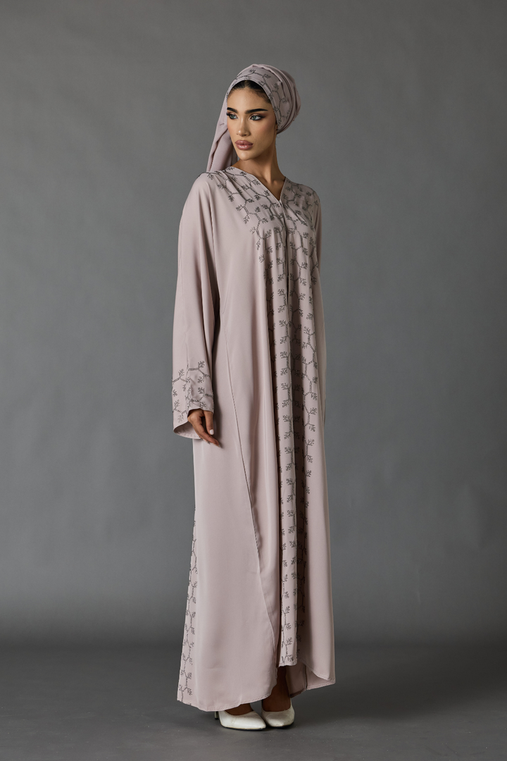 Afreen Abaya in Nude