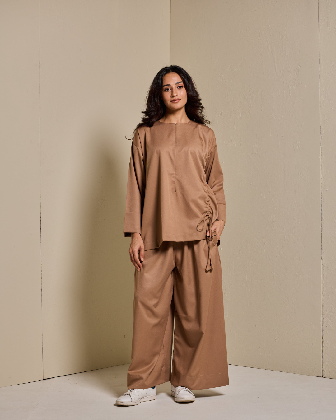 PO: Ziyana Pants Set in Camel Brown