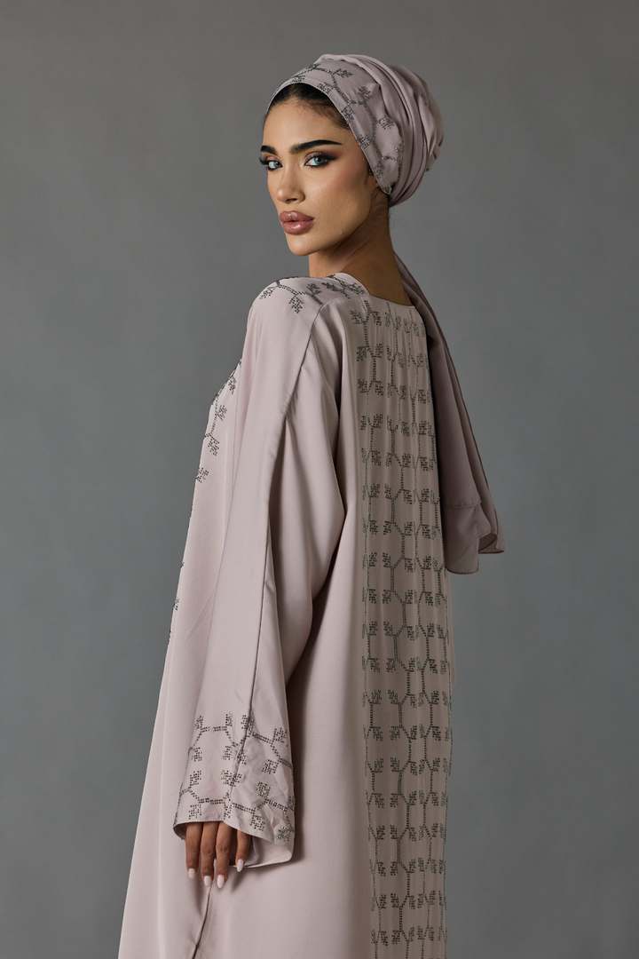 Afreen Abaya in Nude
