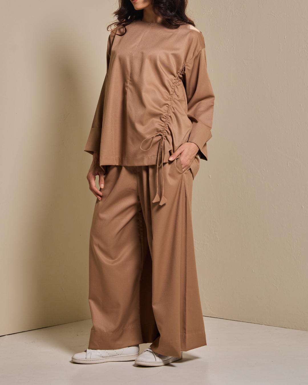 PO: Ziyana Pants Set in Camel Brown