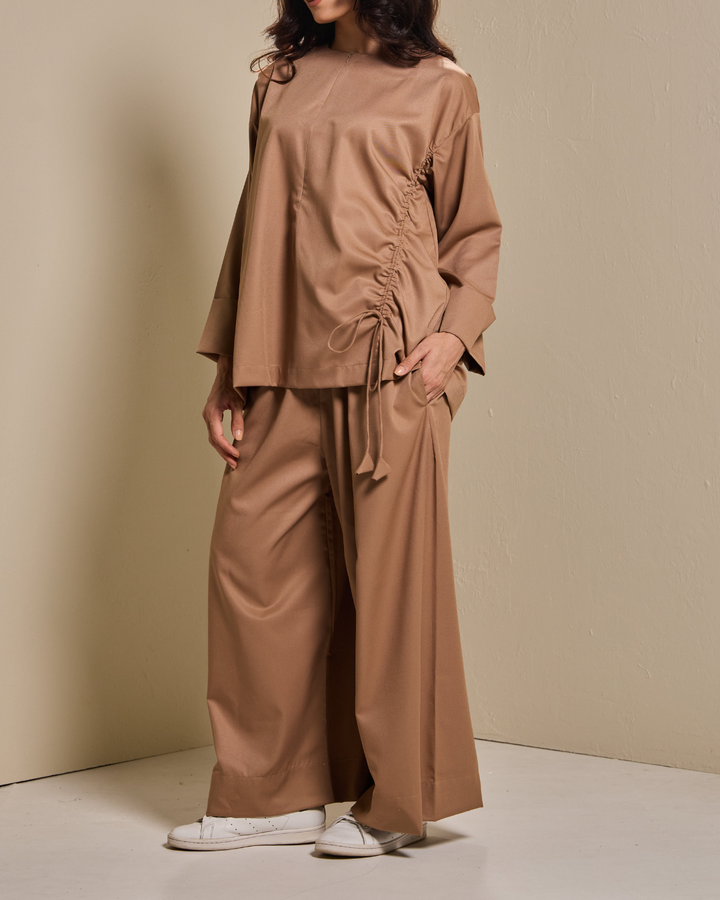 PO: Ziyana Pants Set in Camel Brown