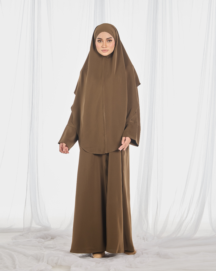 PO: Safa Khimar Umrah Set in Olive