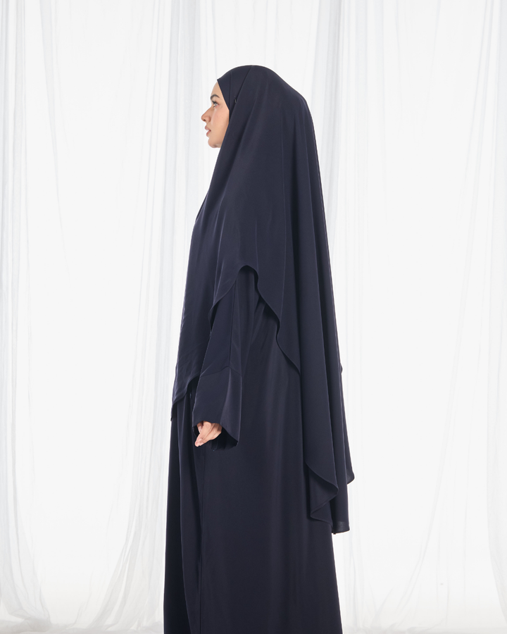 PO: Safa Khimar Umrah Set in Navy