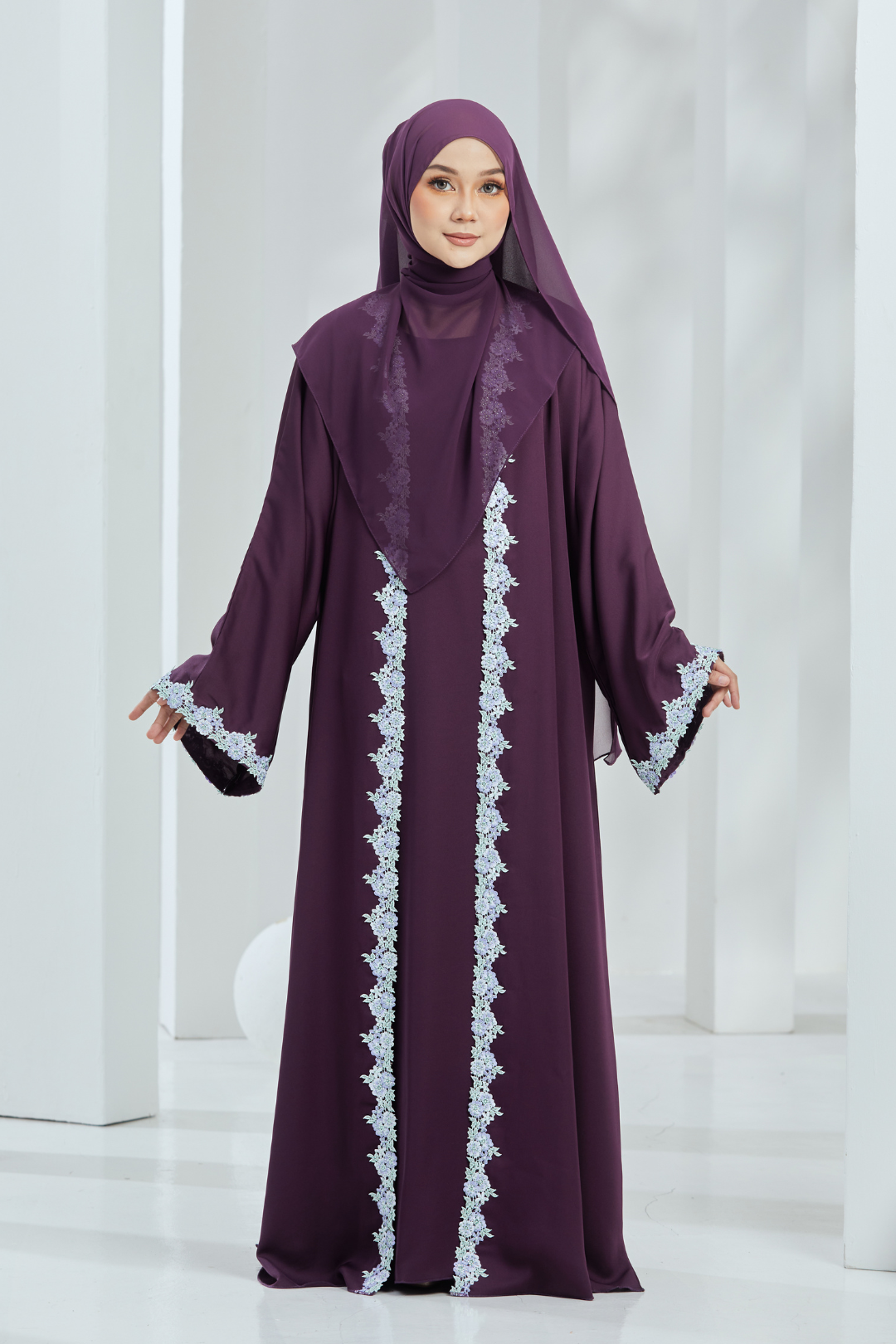 Raufaa Abaya in Royal Purple
