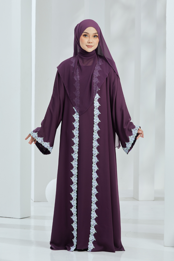 Raufaa Abaya in Royal Purple
