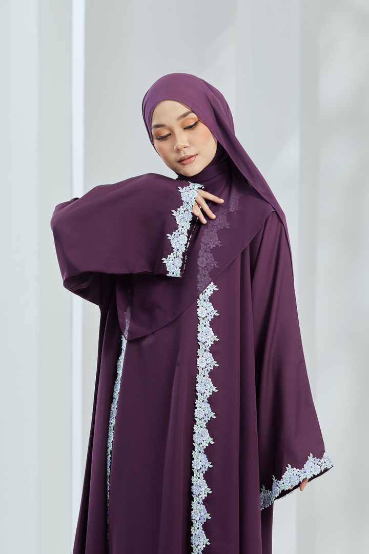 Raufaa Abaya in Royal Purple