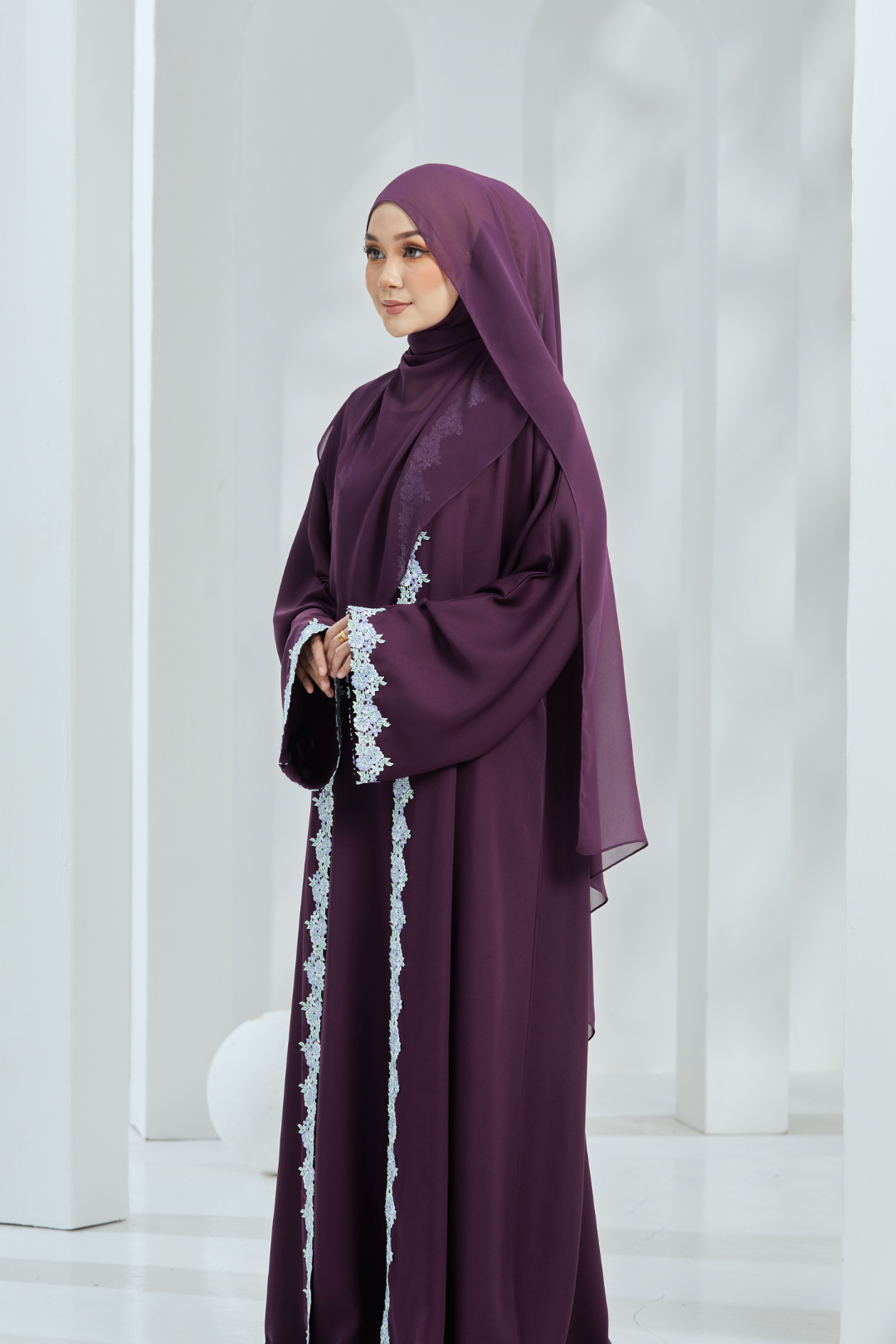 Raufaa Abaya in Royal Purple