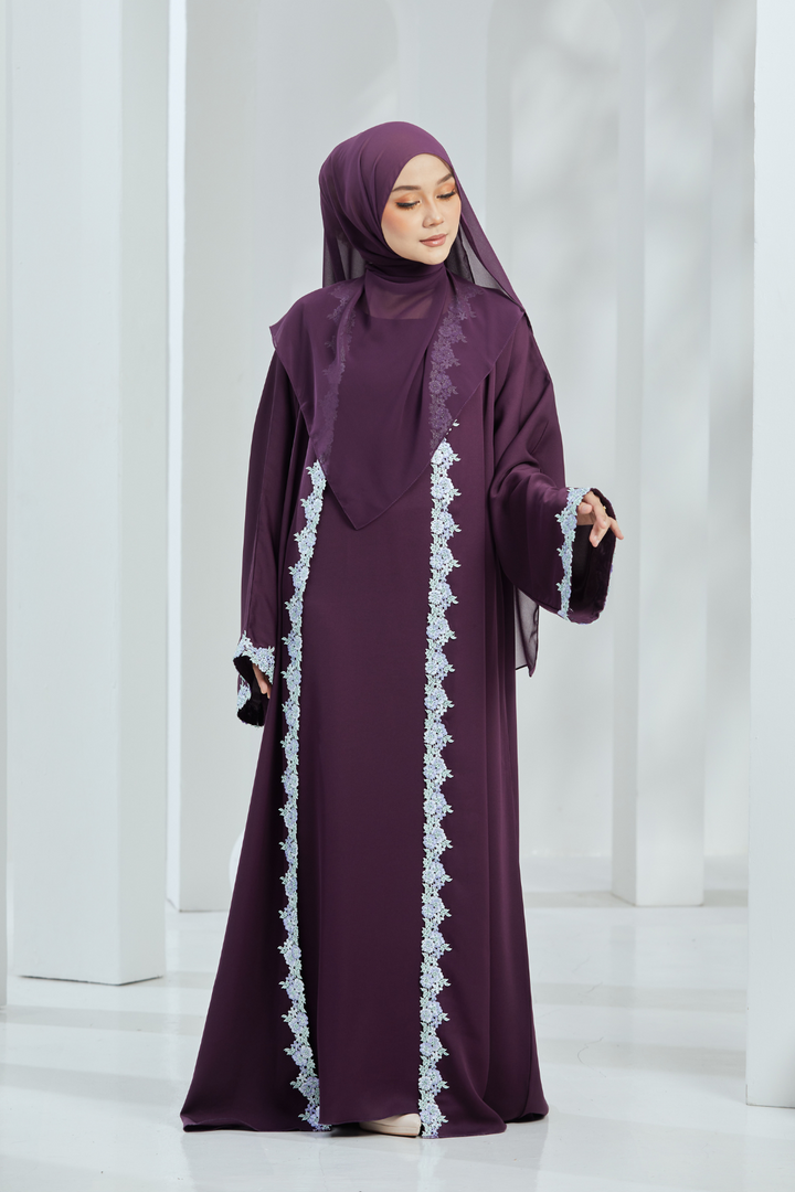 Raufaa Abaya in Royal Purple