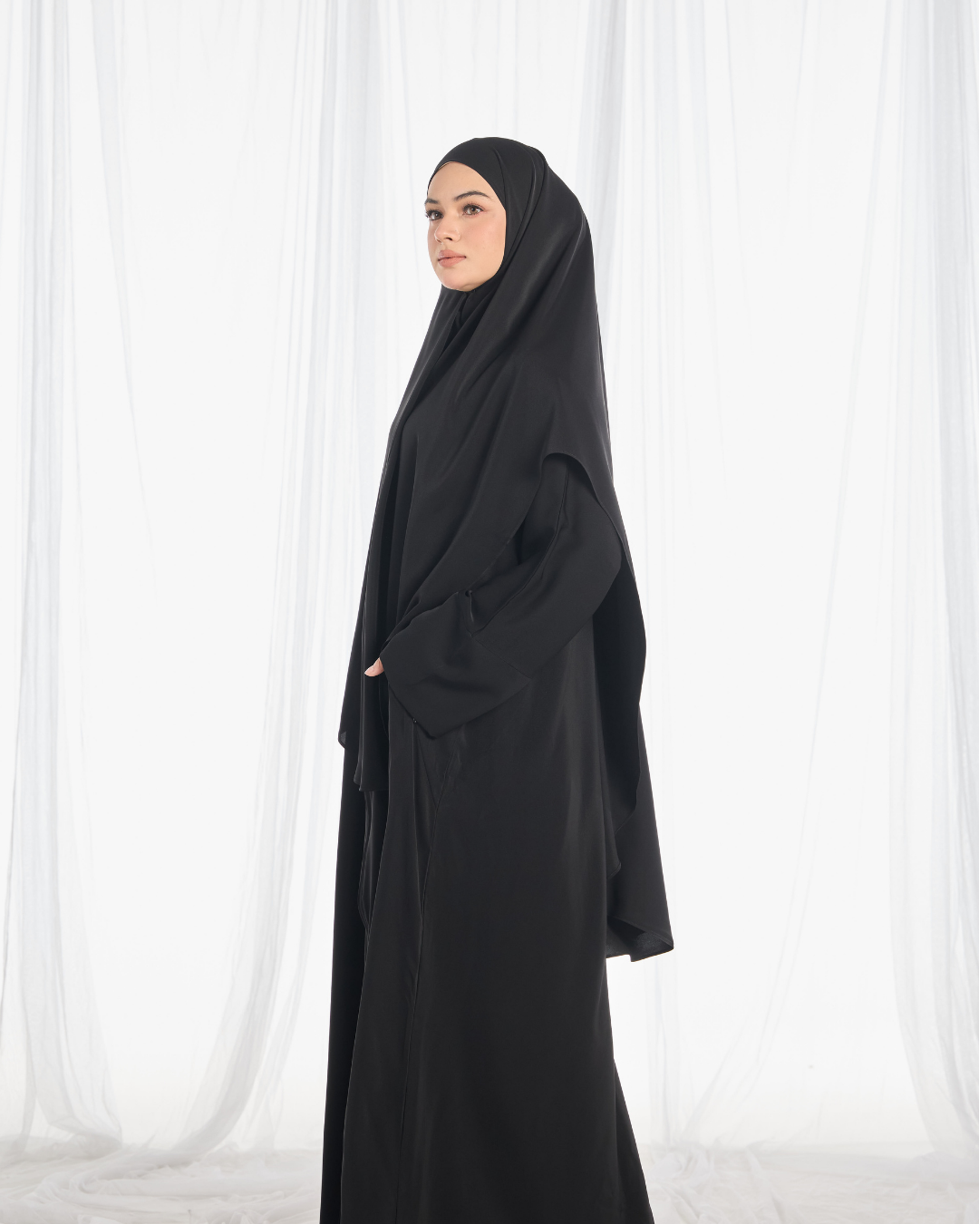 PO: Safa Khimar Umrah Set in Black