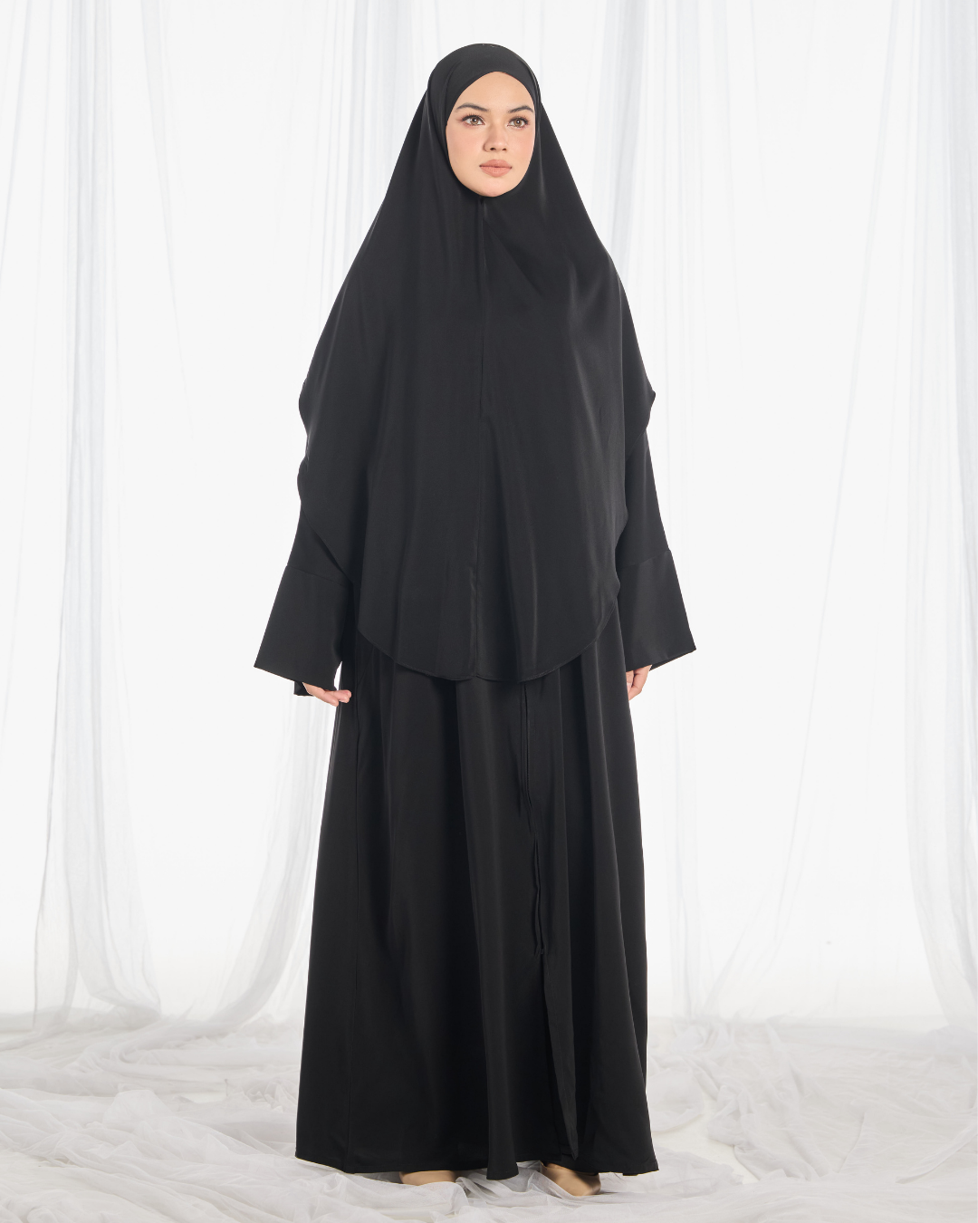 PO: Safa Khimar Umrah Set in Black