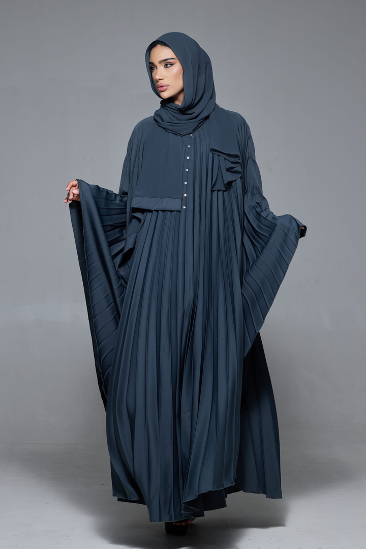 Delia Abaya in Dark Grey