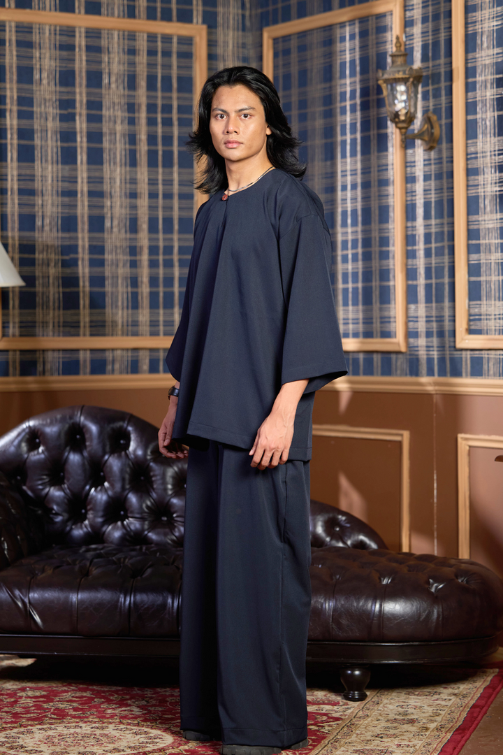 Bentara Baju Melayu in Navy Blue