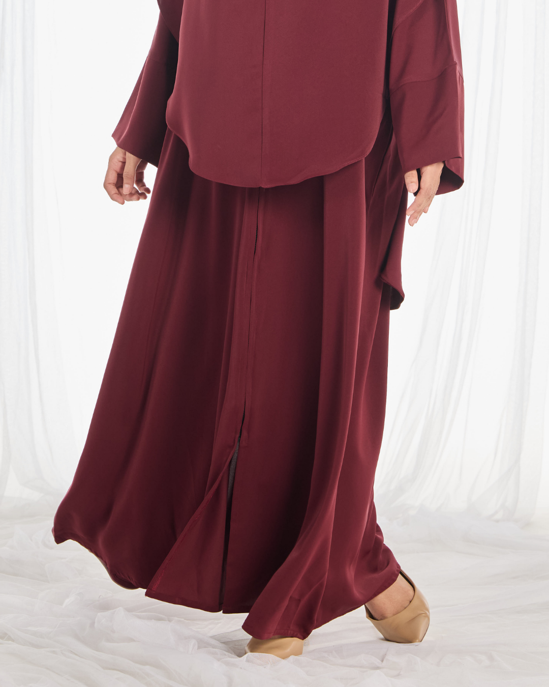 PO: Safa Khimar Umrah Set in Maroon