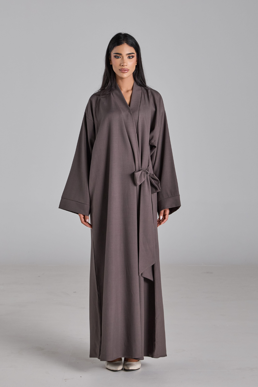 Taline Abaya in Smoke Grey