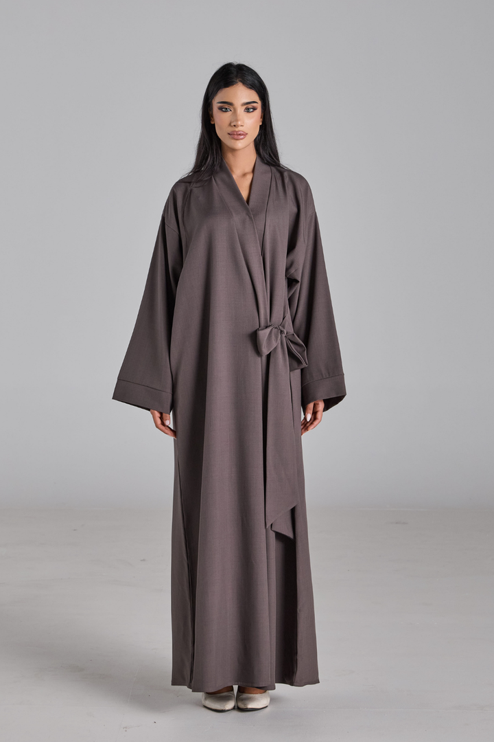 Taline Abaya in Smoke Grey