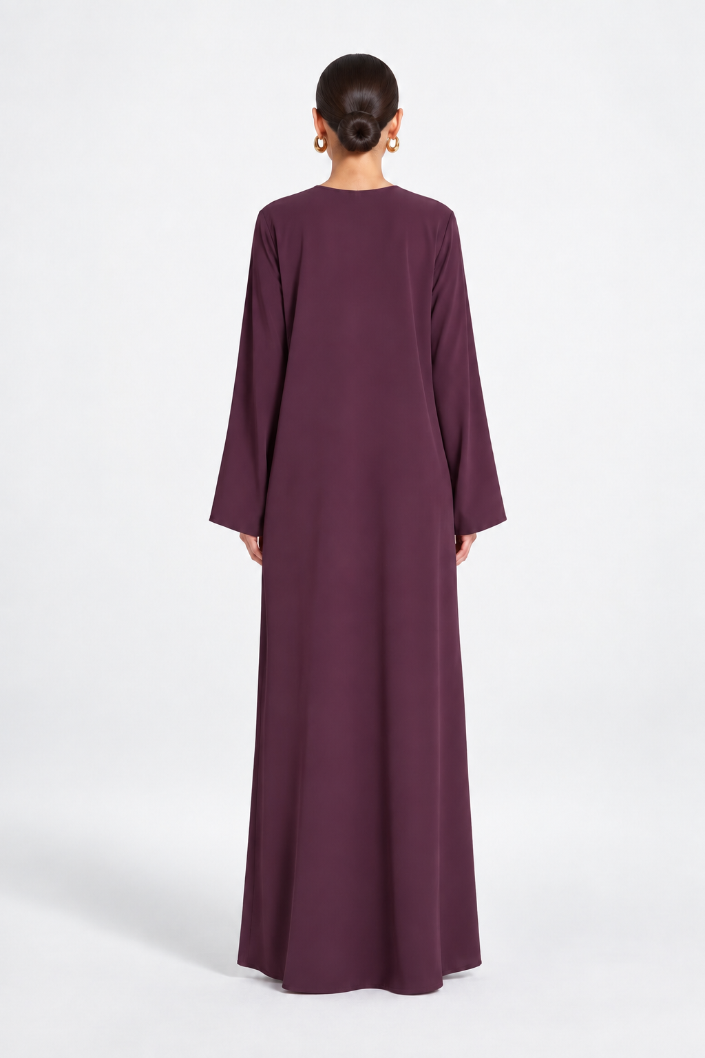 Basic Nidha Abaya Inner in Eggplant