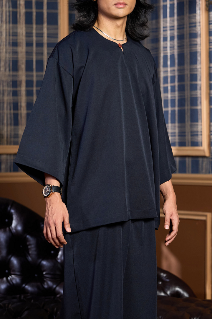 Bentara Baju Melayu in Navy Blue