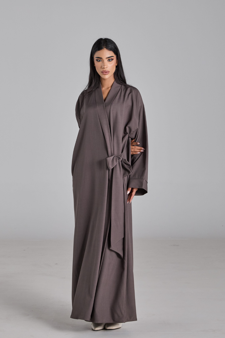 Taline Abaya in Smoke Grey