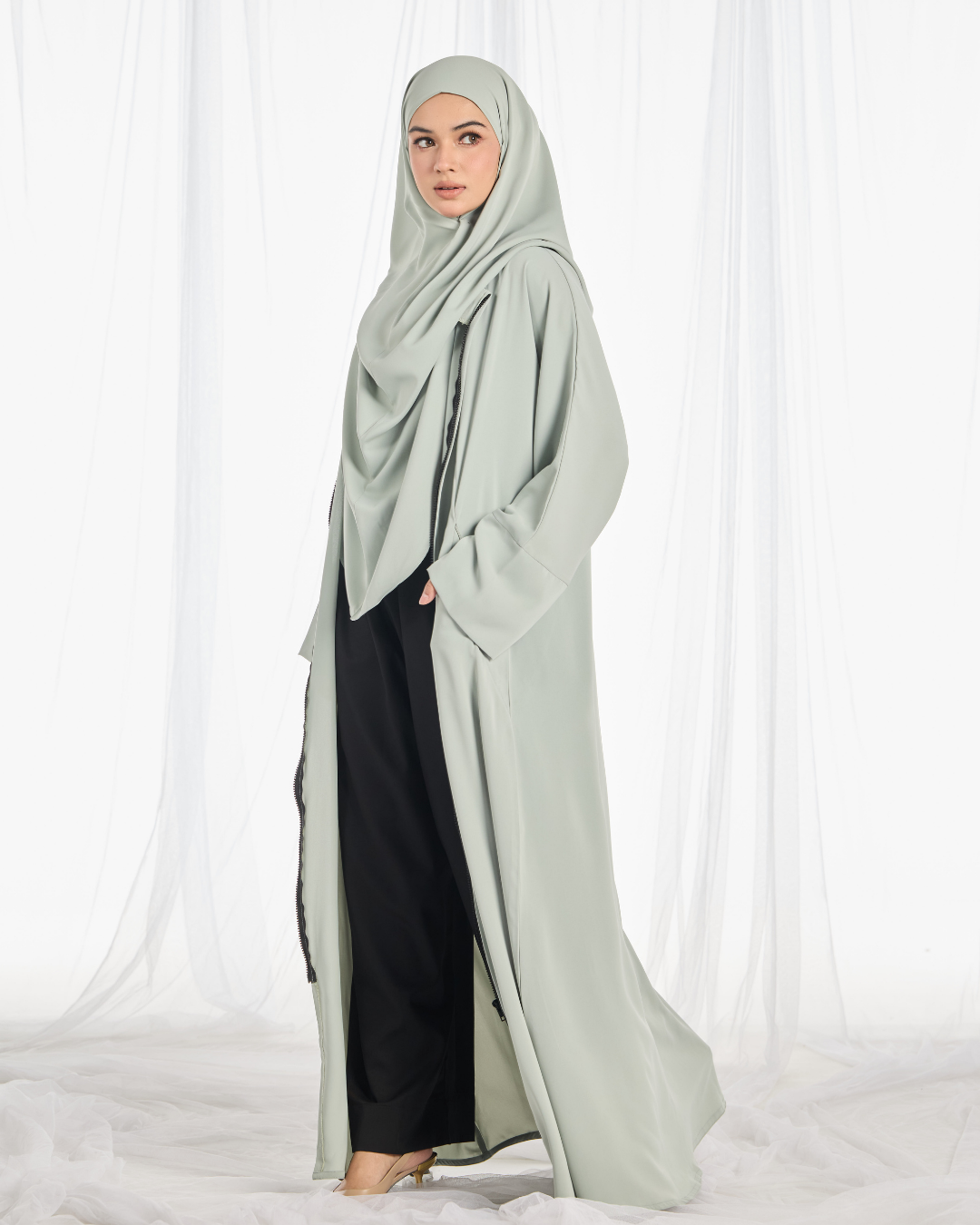 PO: Safa Khimar Umrah Set in Dusty Rose
