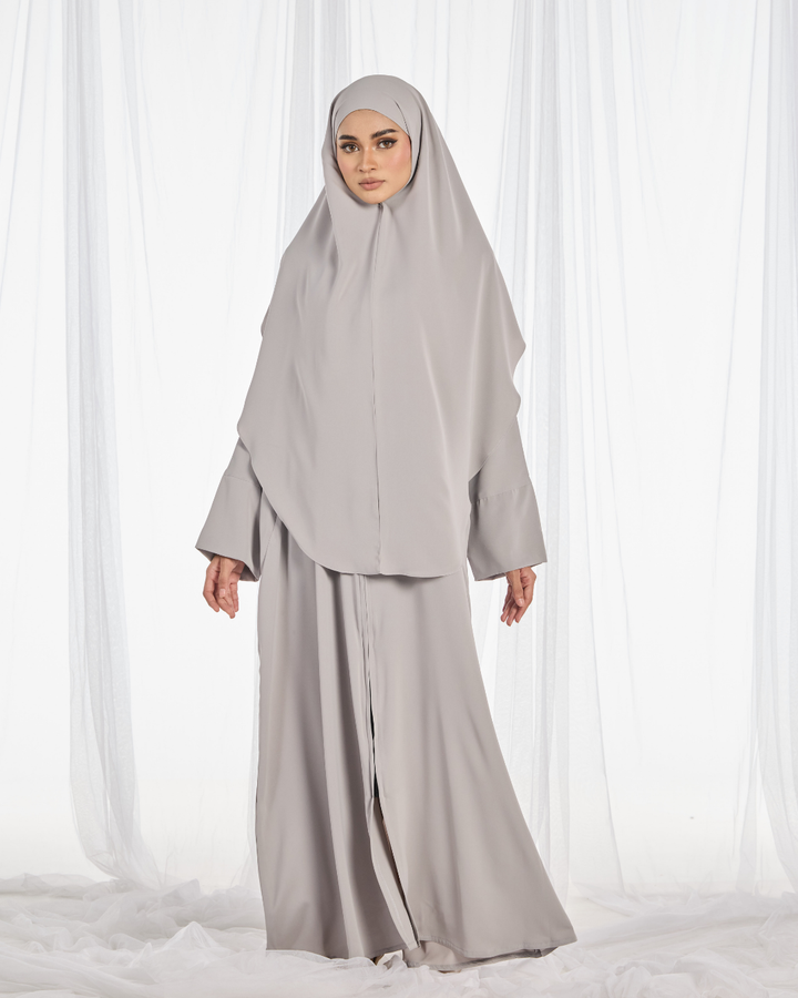 PO: Safa Khimar Umrah Set in Silver